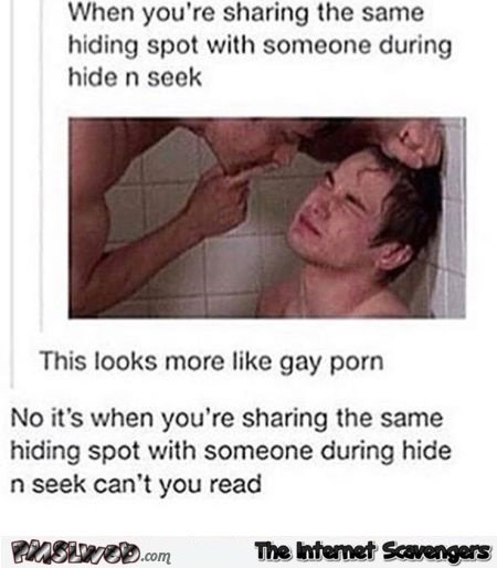 Gay Porn Memes - Funny this is not gay porn it's hide and seek | PMSLweb