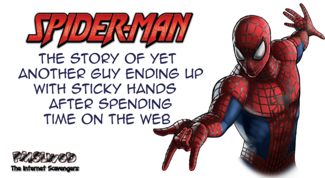 Funny Spiderman definition adult humor @PMSLweb.com