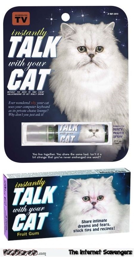 Funny instantly talk with your cat products @PMSLweb.com