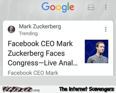 Zuckerberg trending on Google funny fail - Daily memes and funny pics @PMSLweb.com
