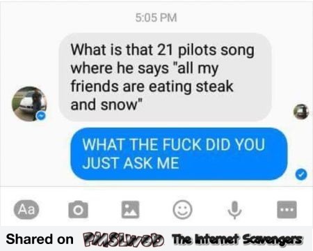 Funny 21 pilots song fail - Hilarious pictures post @PMSLweb.com