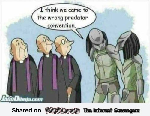 We came to the wrong predator convention funny cartoon @PMSLweb.com